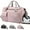 Pink, variant on SAPLIZE Travel Duffle Bag with Independent Shoe Compartment and Wet/Dry Separation Overnight Weekender Duffel Bag Water-Resistant Pink