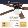 thumbnail image 4 of Prominence Home Alvina 44 Inch Indoor LED Ceiling Fan with Light and Pull Chain, Bronze, 4 of 9