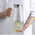thumbnail image 5 of CnGlass 68oz/2000ml Glass Pitcher Water Carafe Jug with Stainless Steel Lid,Borosilicate Glass Water Jar for Juice,Tea Beverage, 5 of 9