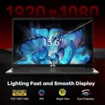 thumbnail image 3 of 15.6" IPS FHD Gaming/Business Laptop, 6 Cores AMD Ryzen 5 6600H 16GB DDR5 RAM 1TB SSD (Beat i7-1165G7 up to 4.5GHz) 660M 6nm GPU-Computer with 100W Type-C Backlit Keyboard, Fingerprint Gray, 3 of 7