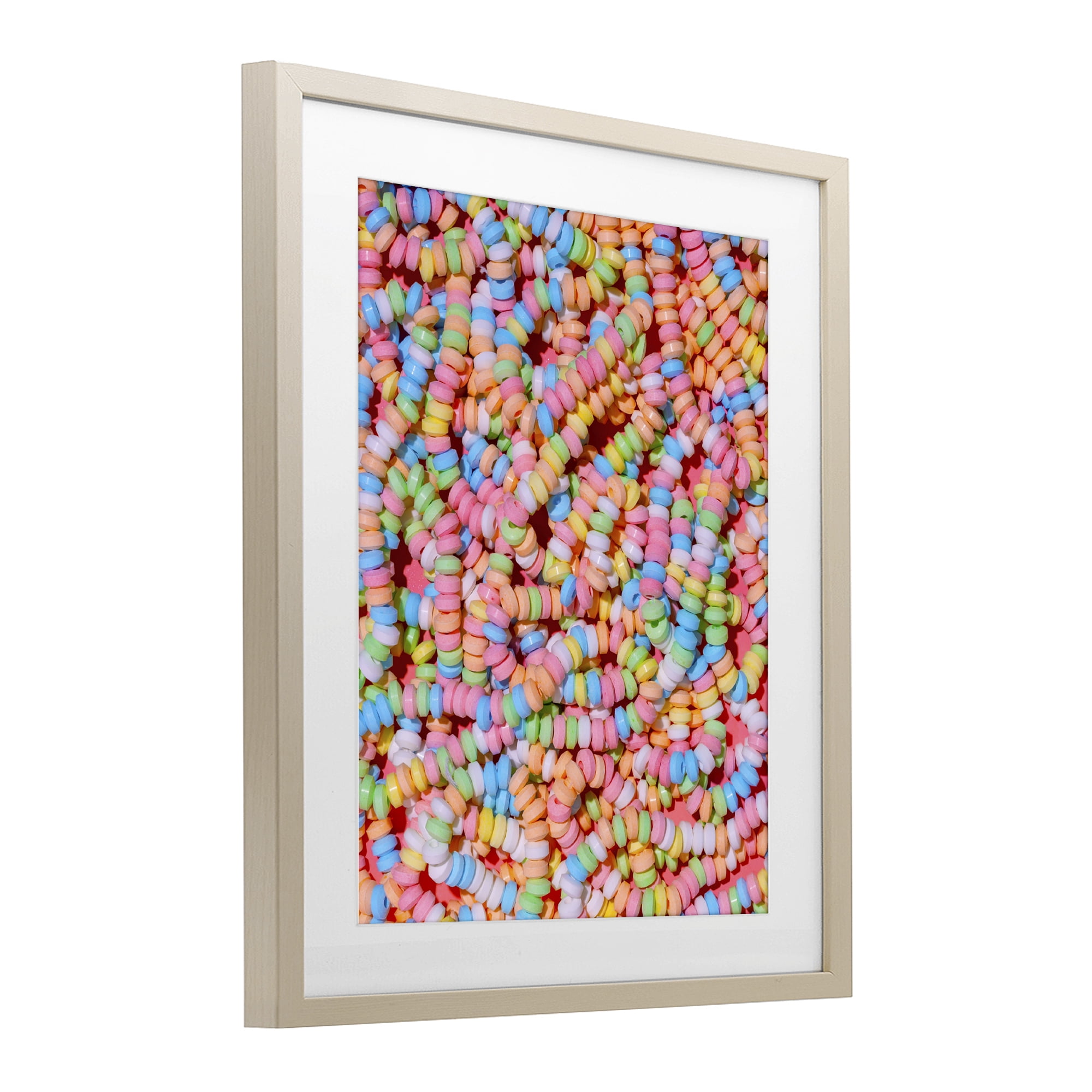 Stupell Industries Pastel Candy Necklace Birch Framed Print Under Glass, design by LISH Creative