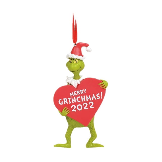 Figura de película de dibujos animados de Navidad, estatuilla de resina verde, adorno colgante, decoración de árbol de Navidad, regalo de Navidad