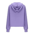 thumbnail image 5 of QATAINLAV My Orders Placed By Me Hoodies for Women Casual Half Zip Sweatshirts 2025 Fall Fashion Long Sleeve Hooded Pullover Solid Color Going Out Tops with Pockets Purple L, 5 of 7