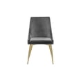 thumbnail image 3 of Baroque Bonanza Modern, Contemporary Velvet Upholstered Dining Chair with Sturdy Metal Legs, Set of 2, 19.5" W x 21.5" D x 33.5" H, 3 of 6