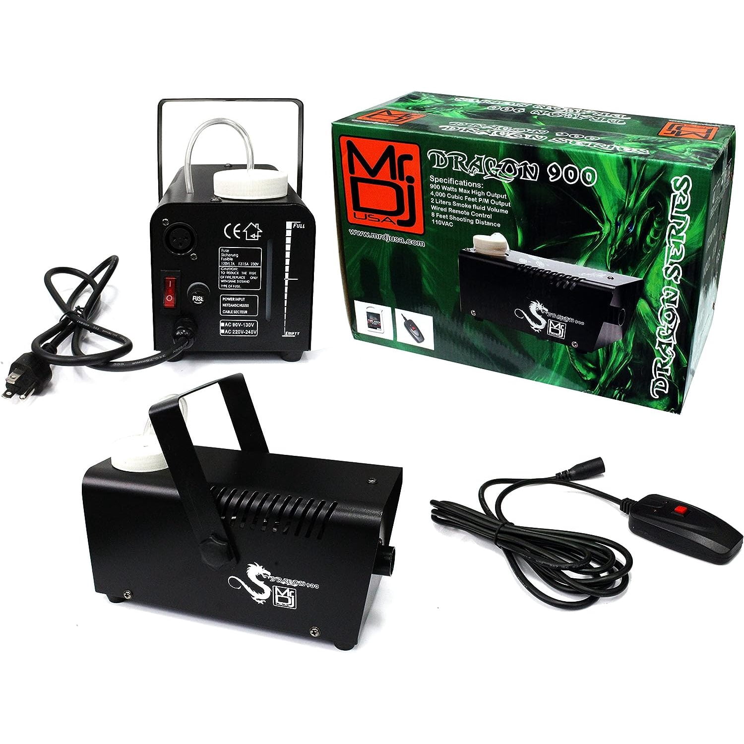 HTYSUPPLY DRAGON900 Fog Machine with Wired Control and Scented Fog Juice