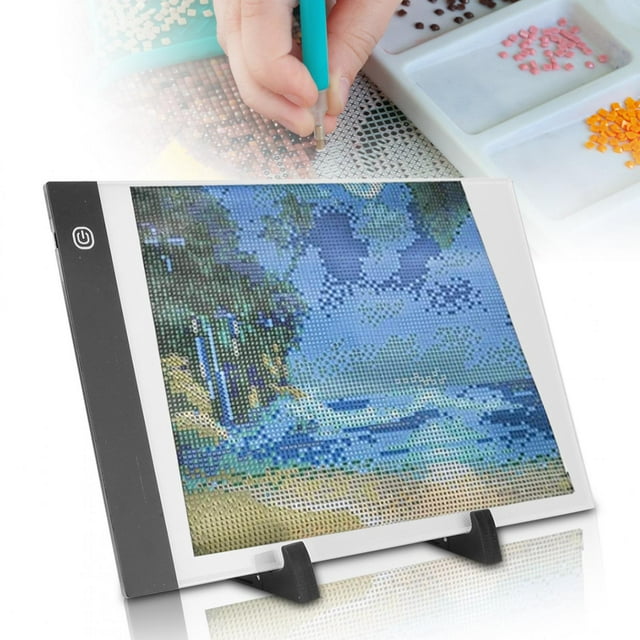 Wchiuoe Ensemble de Boîte Lumineuse LED A4 pour Peinture, Kit de Panneau Lumineux LED à Luminosité Réglable Alimenté par USB avec Clips et Support