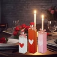 thumbnail image 5 of JHEHF Valentine‘S Day Rustic Wood Block Set Of 3 Home Valentines Table Sign Rustic Farmhouse Tiered Tray Tabletop Centerpieces Wedding Anniversary Party Supplies, 5 of 8