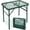 Green, variant on Small Metal Folding Table 3 Adjustable Heights, 23.6''×15.7''×27'' Heavy-Duty Portable Picnic Table for Outdoor Camping, Garden, Patio, Grill, BBQ, Party, 2Ft (Small, Black)