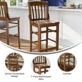 thumbnail image 4 of BizChair School House Back Walnut Wood Restaurant Barstool, 4 of 11