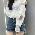 thumbnail image 4 of Running Fishing Anti-UV Cute Rabbit Arm Sleeves Arm Covers Elbow Cover Sun Protection BLUE, 4 of 8
