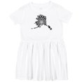 thumbnail image 3 of Inktastic Alaska Silhouette Mandala Girls Toddler Dress, 3 of 5