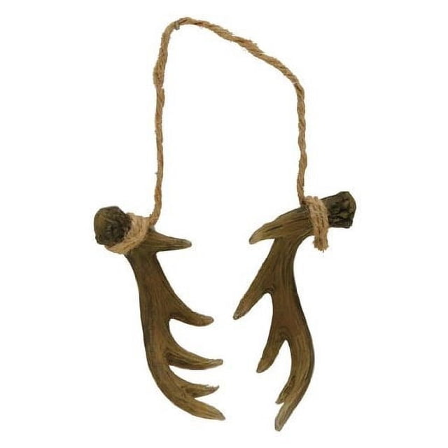 Antler Ornament avec Cintre en Corde, Lot de 12