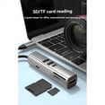 thumbnail image 4 of Concentrador USB C 7 en 1 USB 3.0 HDTV 4K 30 Hz Video Lector de Tarjetas SD TF Multipuertos PD Carga de 100 W para PC/Portátiles B, 4 of 5