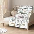thumbnail image 6 of Baby Shark Plush Gifts for Toddlers Kids Newborn Shark Lovers - Types of Sharks Super Soft Fleece Lightweight Throw Blanket - 30" X 40" Shark Toys Decor for Crib Nap Sofa Boys Girls Room Decoration, 6 of 6