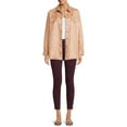thumbnail image 3 of Time and Tru Women's Faux Suede Shacket with Snaps, Sizes XS-XXXL, 3 of 4