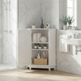 thumbnail image 4 of Lumioca Corner Cabinet for Bathroom, 31.4"H Triangle Storage Cabinet with Adjustable Shelves, Bathroom or Pantry, 4 of 7