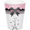 Party Central Club Pack of 96 Pink and White Party in Paris Disposable Hot and Cold Party Tumbler