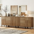 thumbnail image 2 of 94.5" Reeded Accent Cabinet Set with Doors and Adjustable Shelves, Modern Credenza Storage Cabinet with Charging Station for Living Room, Kitchen, Dining Room, Hallway, 2 of 8