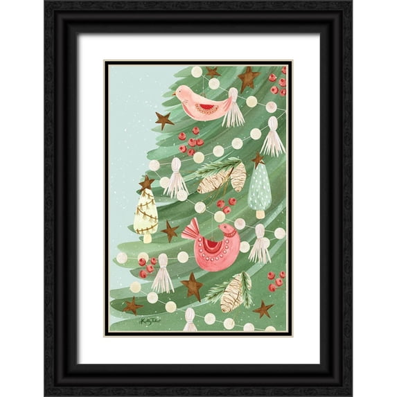 Talent, Kelley 13x18 Black Ornate Wood Framed with Double Matting Museum Art Print Titled - Calm Christmas