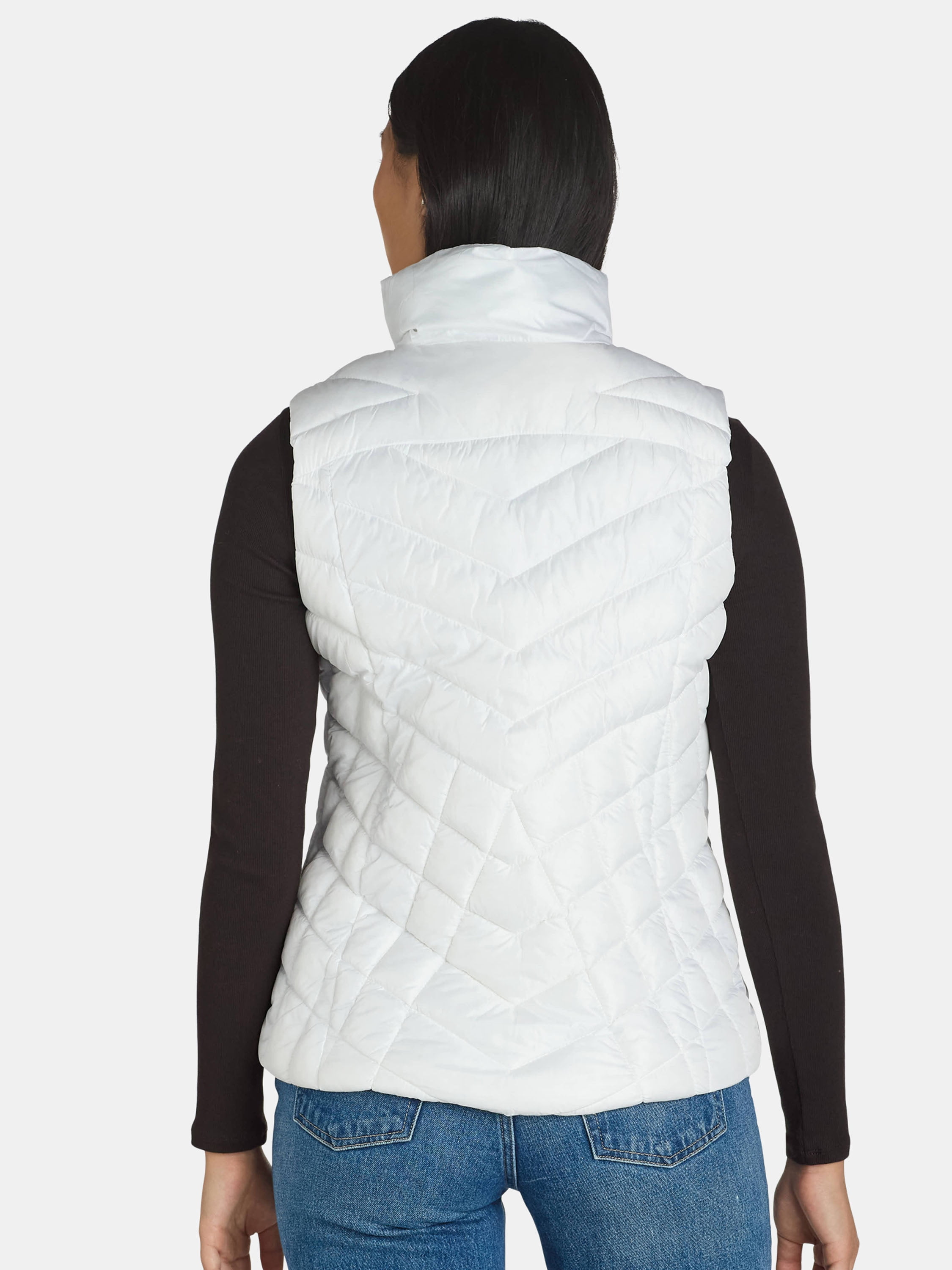 Big Chill Women's Chevron Quilted Puffer Vest, Midweight, Sizes S-3X
