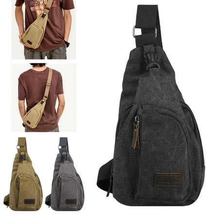 Vintage Canvas Sling Backpack,EEEKit Outdoor Sports Chest Bag,Crossbody Daypack,Sling Backpack,Shoulder Backpack Bag,Lightweight for Men Women Boys