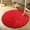 Red, variant on Round Fluffy Area Rug
