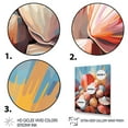 thumbnail image 3 of Designart "Seashells Pop Art composition" Animals Floater Framed Wall Art Living Room, 3 of 7