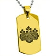 thumbnail image 1 of Stainless Steel Toyotomi Samurai Crest Engraved Dog Tag Pendant Necklace, 1 of 1