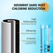 2 Pack PUREPLUS Water Filter Replacement Cartridge Activated Sediment Carbon