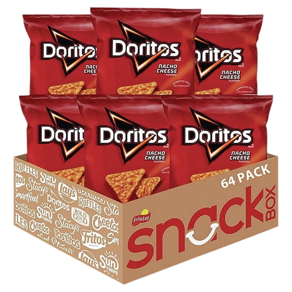 Doritos FRI44375 1.75 oz Tortilla Chips Bag - Nacho Cheese (64/Carton)