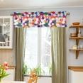 thumbnail image 3 of Yayeee Kitchen Valance Rod Pocket 54" x 18" Living Room Window Curtain, White Colorful Circles, 3 of 6
