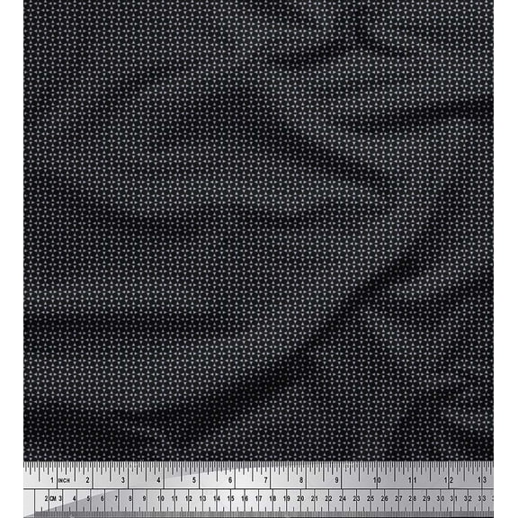Soimoi Cotton Duck Fabric Triangle Shirting Print Fabric by Yard 42 Inch Wide