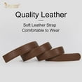 thumbnail image 3 of Ratchet Belt Replacement Strap 1 1/8", Leather Belt Strap for 35MM Slide Click Buckle, 3 of 9