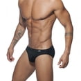 thumbnail image 3 of Bañador de hombre de cintura baja, braguitas de bikini de nailon de color liso, bañador de playa antivergüenza con copa, 3 of 5