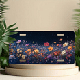 thumbnail image 6 of 1 Pcs 2D Flat License Plate Covers & Frames, Nighttime Flower Field For Decorative Front, Waterproof For Decoration Aluminum License Plate Covers & Frames Cover For Men Women, 12" X 6", 6 of 7