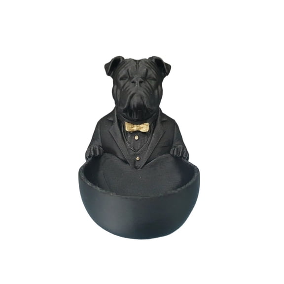 1PC vintage English bulldog bowl-shaped storage box 3D printing