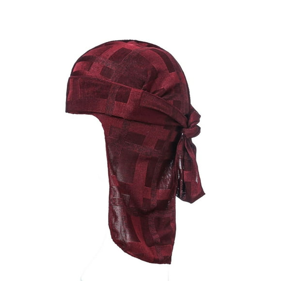 fastboy Adult Long Tail Skull Caps Men Women Durag Head Wrap Scarf Beanie Bandana Cosplay Bandanna Hat