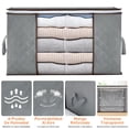 thumbnail image 4 of VIOPY 105L Bolsas De Almacenamiento, 4 Piezas Bolsas Para Guardar Cobijas Y Edredones Transparente Plegable, Cajas De Almacenamiento Para Ropa Con Asa Reforzada, Almacenamiento Para Ropa De Cama, 4 of 7