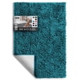 thumbnail image 1 of Alfombra de baño Hearth & Harbor de chenilla antideslizante, 61 x 91 cm, color verde azulado, 1 of 8