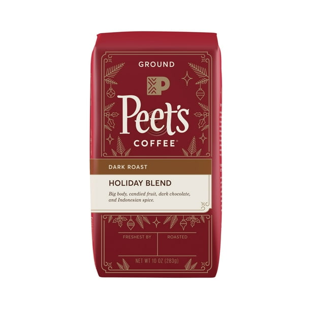 Peet's Coffee Holiday Blend Dark Roast Coffee, 10oz Bag - Walmart.com