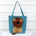 thumbnail image 2 of AMERTEER Cat Pet Canvas Shoulder Carrying Bag Portable Cats Small Pet Canvas Tote Chest Bag Large Capacity Canvas Tote Bag Pet Outdoor Travel Handbag for Small Animals Dogs Cats, 2 of 9