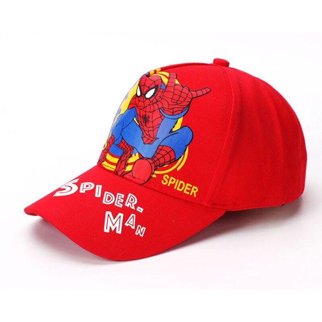 Sombrero de héroe de anime de disney, gorra de béisbol con sello de spiderman de dibujos animados, sombrero de sombrilla transpirable de hip-hop para niño de marvel, regalos para niños hola suerte unisex