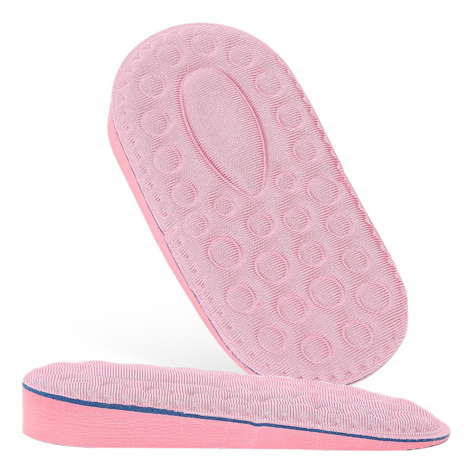 1 Pair Blue Invisible 2cm Height Increase Insole Shoe Pad Lift Half Pad Heel 