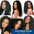 thumbnail image 7 of Brazilian Curly Hair Bundles, 3 Bundles Kinky Curly Human Hair Bundles for Black Women, Brazilian Remy Hair Weave Extensions Natural Balck Color, 7 of 7