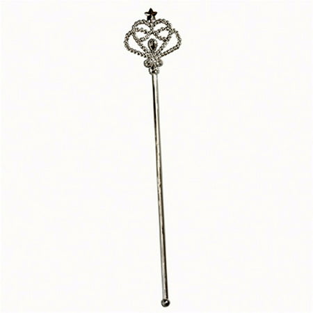 Silver Sparkling Gleaming Princess Fairy Magic Wand Bride Costume Party Scepter