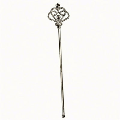 Silver Gleaming Magic Wand Bride Costume Party Scepter Silver Gleaming Magic Wand Bride Costume Party Scepter