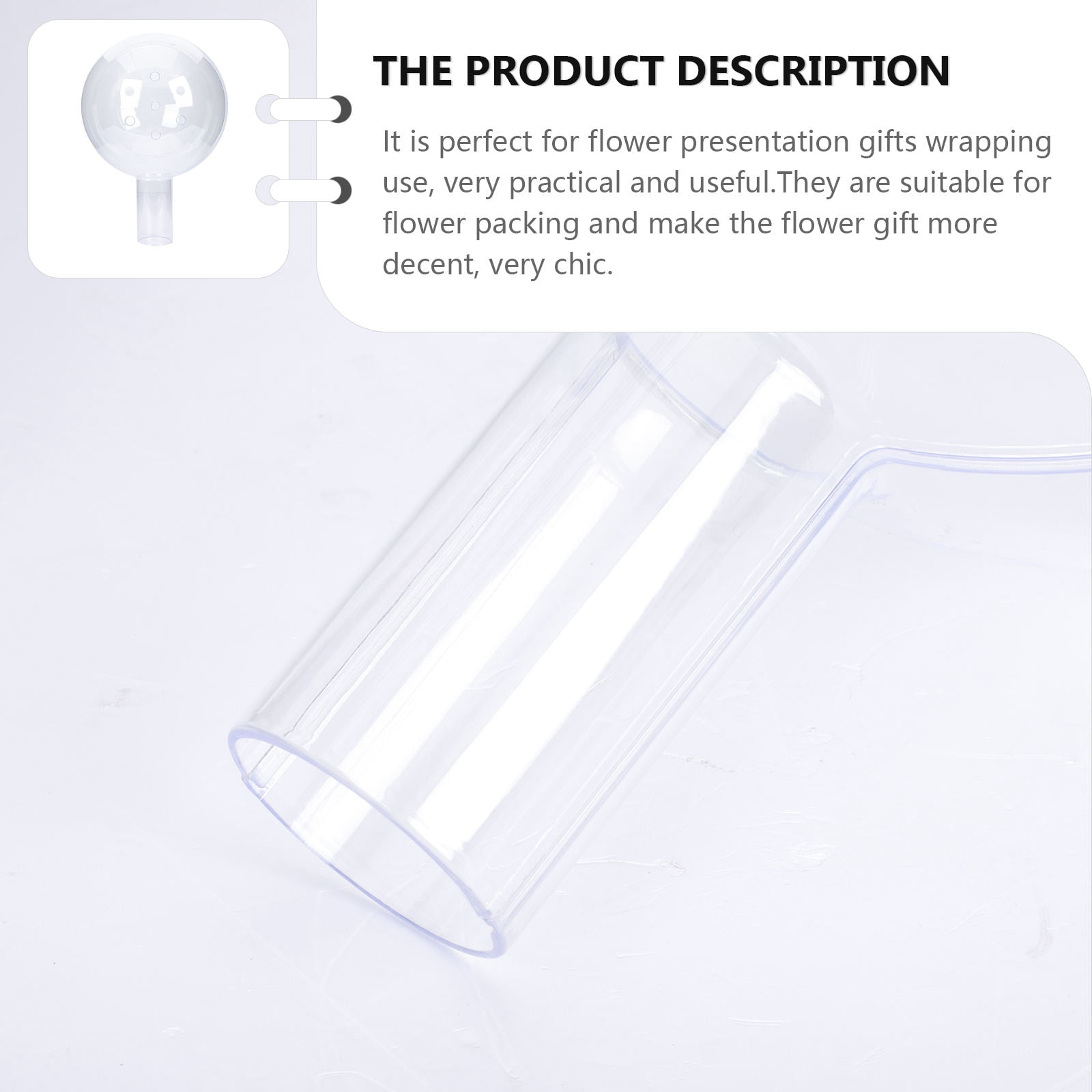 FONDOTIN Transparent Acrylic Floral Arrangement Flower Packing Supplies 1 Set for Wedding Banquet Decoration