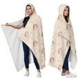 thumbnail image 2 of Wearable Blanket,Princess with Unicorn Pattern Hooded Wearable Flannel Blanket for Adults & Teens,Winter Poncho Shawl Wrap Cape Cozy Anti-Pill,60"x80", 2 of 5