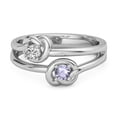 thumbnail image 2 of Love Knot 0.10 Cts Tanzanite 925 Sterling Silver Promise Mother's Day Gift Ring, 2 of 3