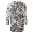 thumbnail image 4 of Fiudx Camisas para Mujer Moda Mujer Impresión Cuello Redondo Manga 3/4 Camiseta Pulóver Blusa Superior, 4 of 5